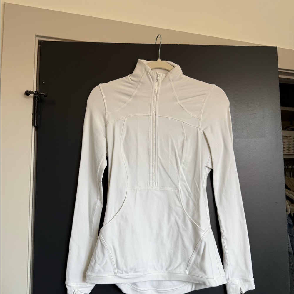 Lululemon White Define Pullover Quarter Zip